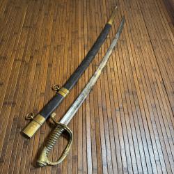 SABRE D'OFFICIER D'INFANTERIE MODELE 1821 COULAUX FR&Egrave;RES A KLINGENTHAL R&Eacute;GLEMENTAIRE FRAN&Ccedil;AIS