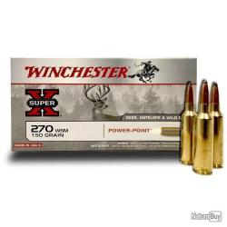 BALLES WINCHESTER POWER POINT 270 WSM 150 GRAINS