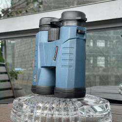 Jumelles 12x42 HD BAK4 &Eacute;tanches IPX4 Observation Oiseaux Chasse Sport Compactes Bleu Ciel