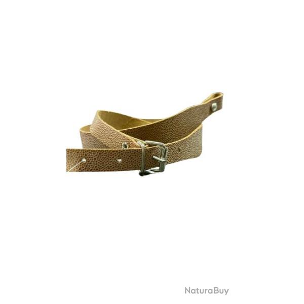 Bretelle cuir 32mm marron fusil