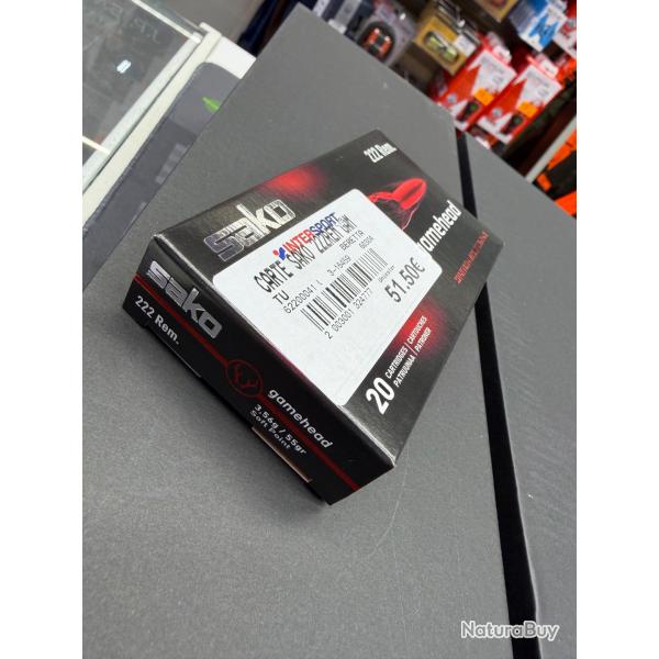 Balles Sako Gamehead Cal. 222 Rem 3.56g / 55 grains