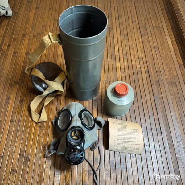 MASQUE A GAZ FATRA 1938 ENFANT MOINS  COURANT WW2 DEFENSE PASSIVE