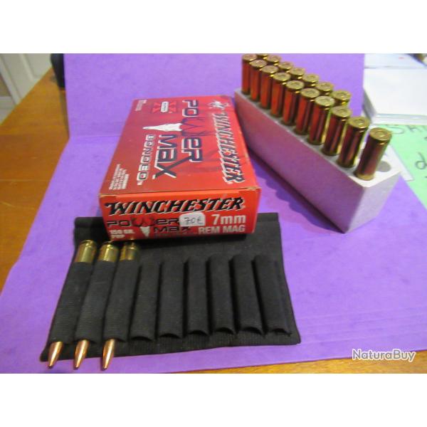 WINCHESTER POWER MAX SUPER X en 7 m/m rem mag et 150 gr avec porte balles