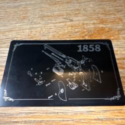 Mini plaque vue &eacute;clat&eacute;e pour coffret Remington 1858
