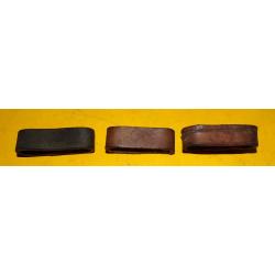 LOT DE 3 PASSANTS EN CUIR POUR CEINTURON MILITAIRE DE L'ARMEE FRANCAISE , 3 X 45 MM ,  ETAT VOIR PHO