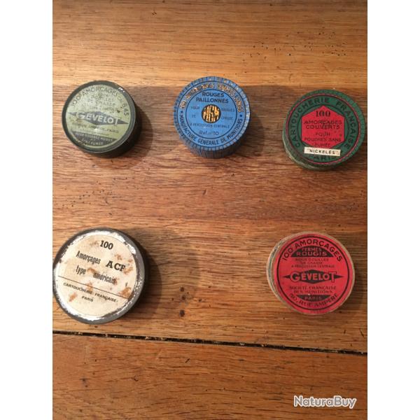 boites d'amorces collections d'�poque