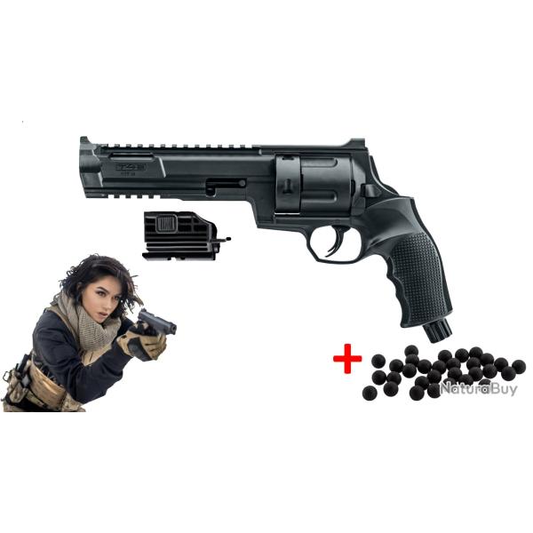 Pack complet1 TR68 Umarex T4E 16J Home Defense + 100bbs caoutchouc LASER En Stock