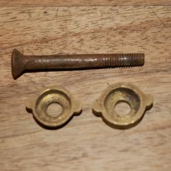 Rosettes en laiton de contre platine de Fusil Anglais type Brown Bess et Enfield