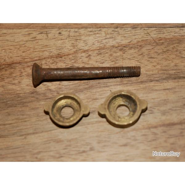 Rosettes en laiton de contre platine de Fusil Anglais type Brown Bess et Enfield