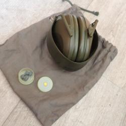CASQUE ANTI-BRUIT DE L'ARMEE SUISSE avec sa pochette + bouchons dans leur boite