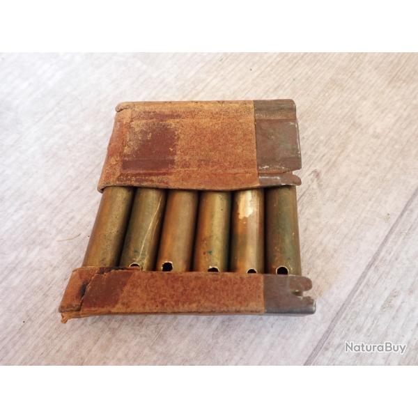 Lot de 6 Munitions GP11 neutralis�es + lame chargeur pour Rubin Schmidt 7,5 suisse