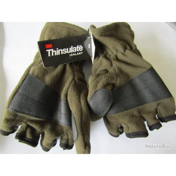 MITAINES THINSULATE AVEC MOUFLES RABATTABLES