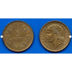 France 5 Francs 1940 Lavriller Franc Piece
