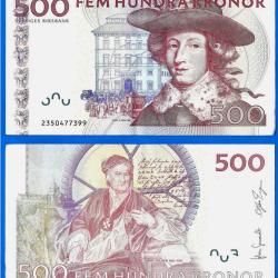 Suede 500 Couronnes 2009 Billet Sweden Kronor Europe Nord