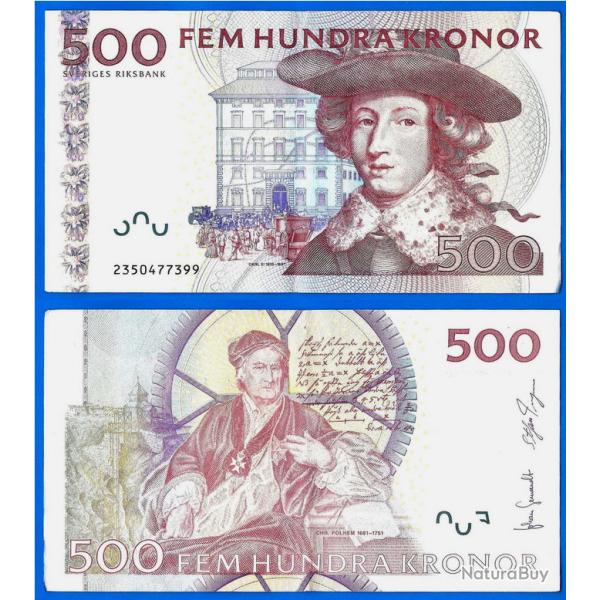 Suede 500 Couronnes 2009 Billet Sweden Kronor Europe Nord