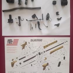 LOTS DE PIECES INTERNES KEL-TEC SUB 2000 GEN2