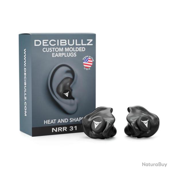 Bouchons d'oreilles moulables Decibullz 31 dB