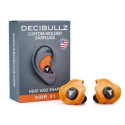Bouchons d'oreilles moulables Decibullz 31 dB - orange