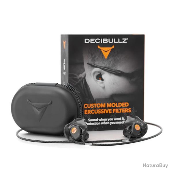 Bouchons d'oreilles moulables Decibullz avec filtres percussifs