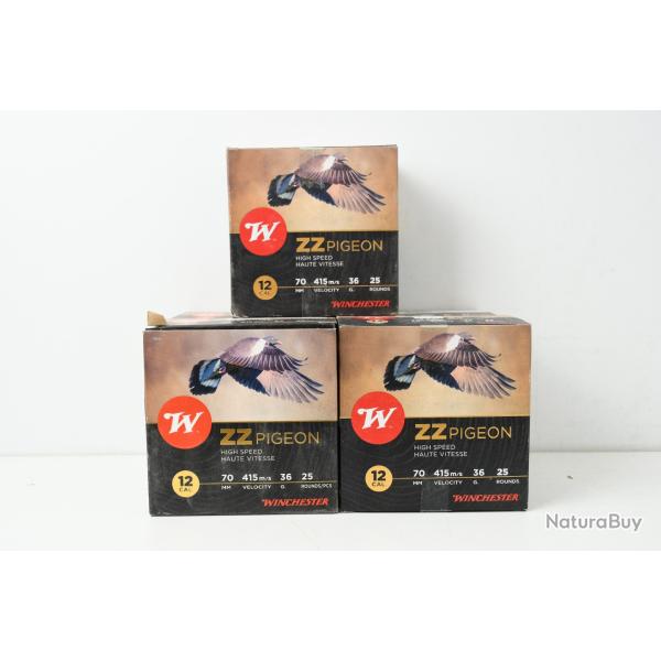 125 Cartouches Winchester ZZ Pigeon cal 12