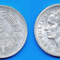 France 5 Francs 1946 Piece Lavriller Franc