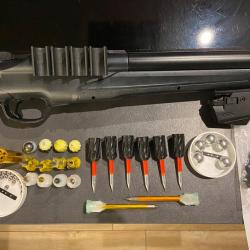 UMAREX HDS 68 avec Accessoires ( fl&egrave;ches, billes diverses, slugs,lampe + Laser, porte munitions/16j