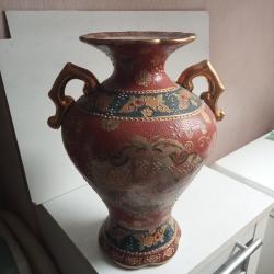 vase satsuma XIX&egrave;me hauteur 31,5 cm x 24 cm