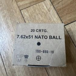 Boites munitions 7,62x51 / 308 Winchester NATO BALL (CIP)
