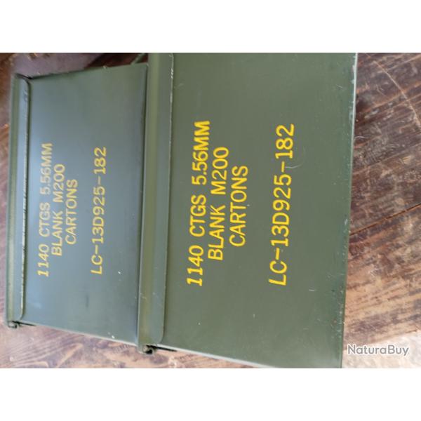 lot de 2 boites � munitions m�talliques us