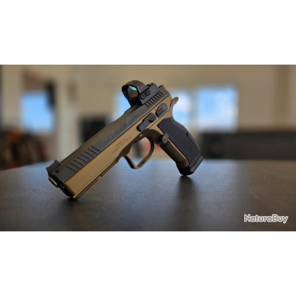 Cz shadow 2 bronze 9x19 point rouge, plaquettes armanov