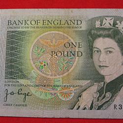 Angleterre, billet de one pound  1962 Elizabeth II  ttb