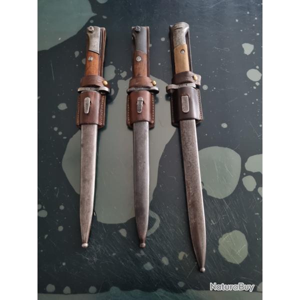 lot de 3 ba�onnettes yougoslaves