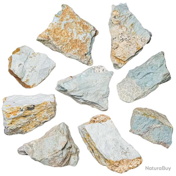 Pierres brutes opale bleue - 4 � 7 cm - Lot de 3