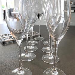 6 flutes champagne + 1 gratuite verre cristallin Hadeland Glassverk