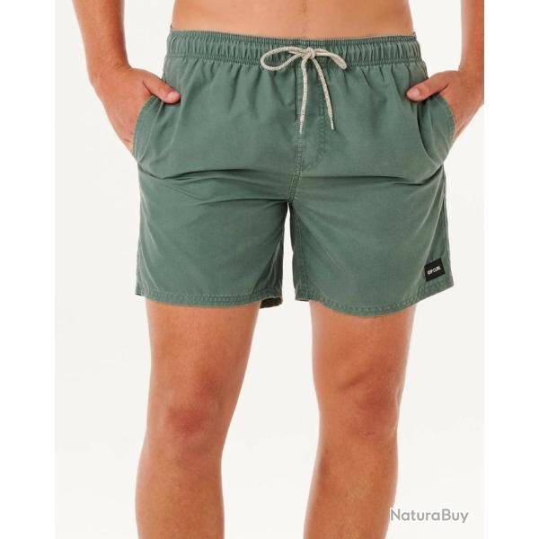 Short de Bain Homme Rip Curl "OFFSET WASHED VOLLEY" 2XL Vert