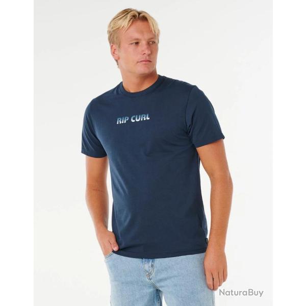 Tee Shirt Homme en Coton Rip Curl "BIG MUMMA ICON TEE" L Bleu