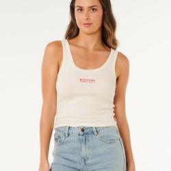 D&eacute;bardeur en Coton Rip Curl "SURF PUFF PARTY PACK TANK" M Beige