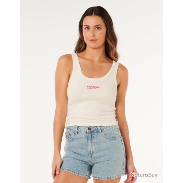 D�bardeur en Coton Rip Curl "SURF PUFF PARTY PACK TANK" L Beige