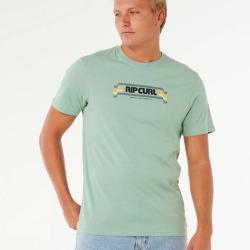 Tee Shirt Homme Coton Rip Curl "YO MUMMA TEE" 2XL Vert