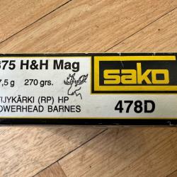 Boite munitions Sako Powerhead Cal. 375H-H Mag - Bo&icirc;te de 20