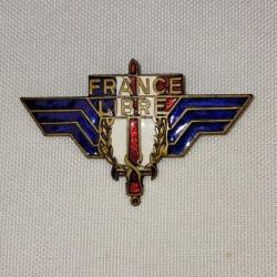 Insigne troupes de la FRANCE Libre moustique fabrication Anglaise 42/44 WW2