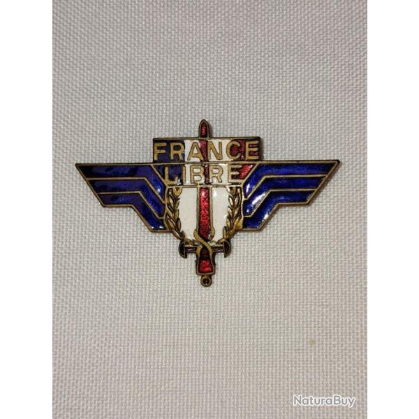 Insigne troupes de la FRANCE Libre moustique fabrication Anglaise 42/44 WW2