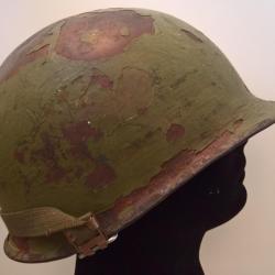 Casque lourd US-M1 Mle 51Guerre du Vietnam