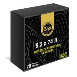 Munitions SAX calibre 9,3x74 R KDG-S 13,1g boite de 20 munitions