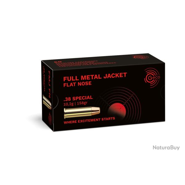 GECO - 50 cartouches Geco Cal .38SP - 158 grains FMJ �- 2317716