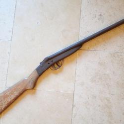 ANCIEN jouet (sans marque) fusil chasse juxtapos&eacute; non fonctionnel &agrave; brisure ann&eacute;es 30 TIN22JOU001