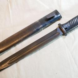 RARE Ba&iuml;onnette ALLEMANDE k98 bel &eacute;tat bouton fonctionnel Carl Eickhorn 1938 num&eacute;ro 50 S CAE26LAN005