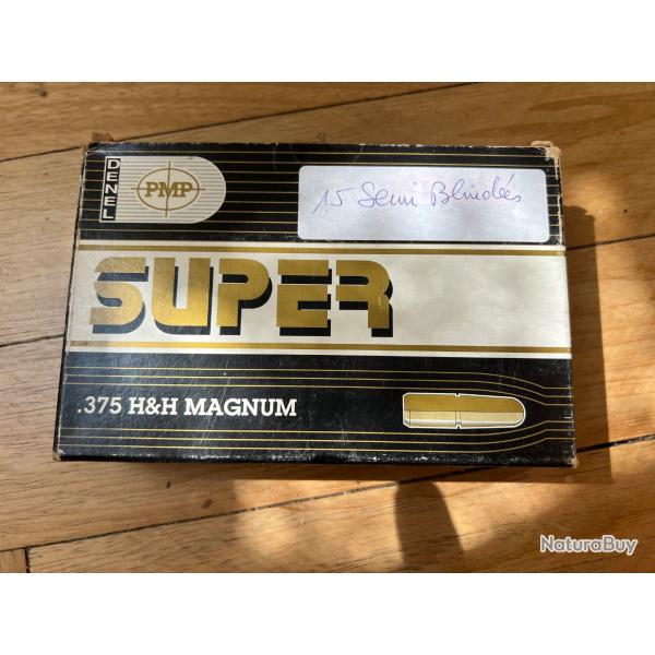 Boite de 11 balles 375 H&H semi blind�e 286gr