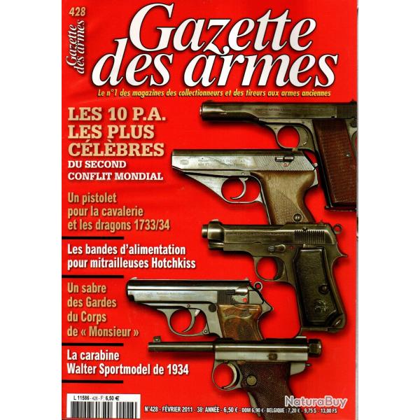 gazette des armes 428 bandes d'alimentationmitrailleuses hotchkiss,  walther sportmodell entrainemen