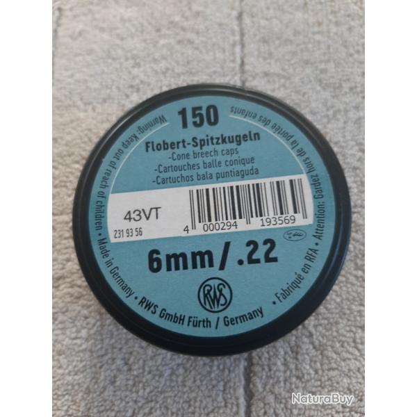 cartouches  bosquette 5.5mm 22lr